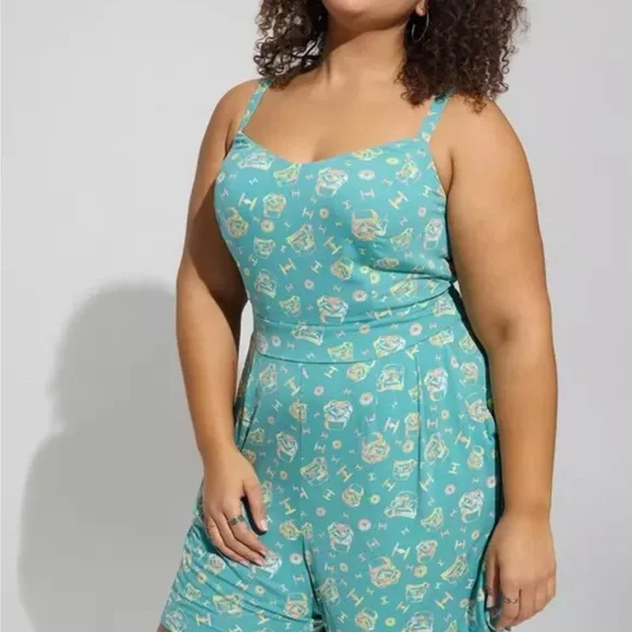 Torrid Star Wars Troopers Super Soft V-Neck Romper - Picture 2 of 7